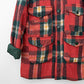 1970s Red Wool Plaid Wide-Lapel Button-Up Jacket
