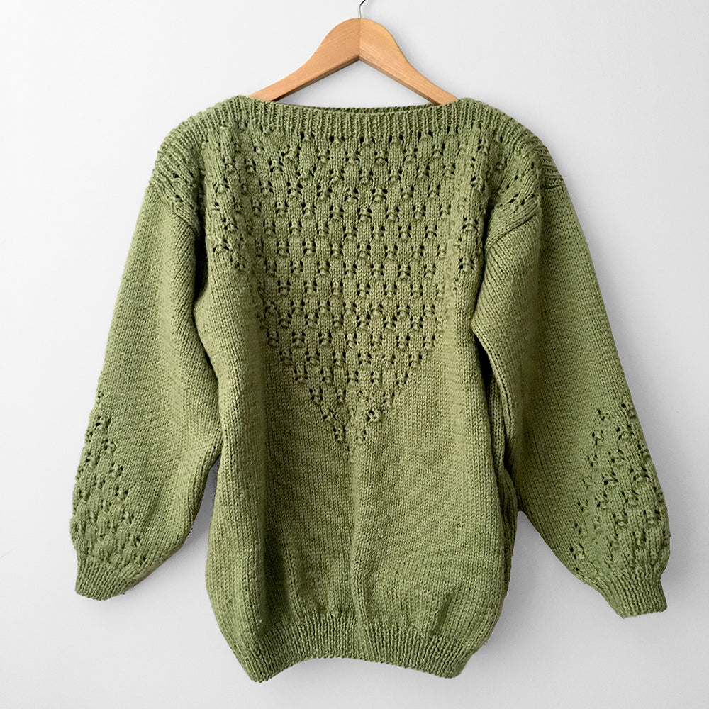 Slouchy Sage Drop-Shoulder Sweater