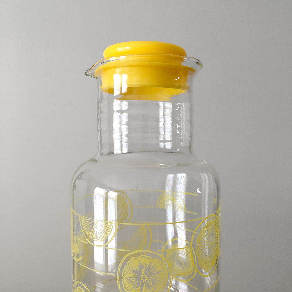 Set of Two Pyrex Glass Lemonade Juice Carafe Jug