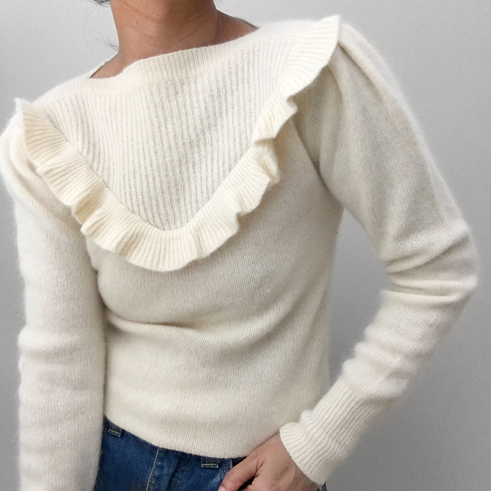 1970s Lambswool Ruffle Knit