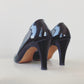 1980s Thomas Wallace Patent Leather High Heeled Pumps - Sz. 8.5-9