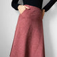 1970s Simpson Sears Stretch Woven Knit A-Line Elastic Waist Skirt - XL/XXL - Waist 36
