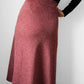 1970s Simpson Sears Stretch Woven Knit A-Line Elastic Waist Skirt - XL/XXL - Waist 36