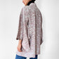 Rose Patterned Silk-Crepe Kimono Haori Jacket