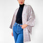 Rose Patterned Silk-Crepe Kimono Haori Jacket