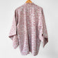 Rose Patterned Silk-Crepe Kimono Haori Jacket