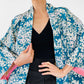 Turquoise Pink Floral Japanese Kimono