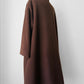 1980s - 1990s Milk Chocolate Brown Soft Alpaca Wool A-Line Dress Coat - S/M/L
