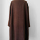 1980s - 1990s Milk Chocolate Brown Soft Alpaca Wool A-Line Dress Coat - S/M/L