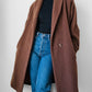1980s - 1990s Milk Chocolate Brown Soft Alpaca Wool A-Line Dress Coat - S/M/L