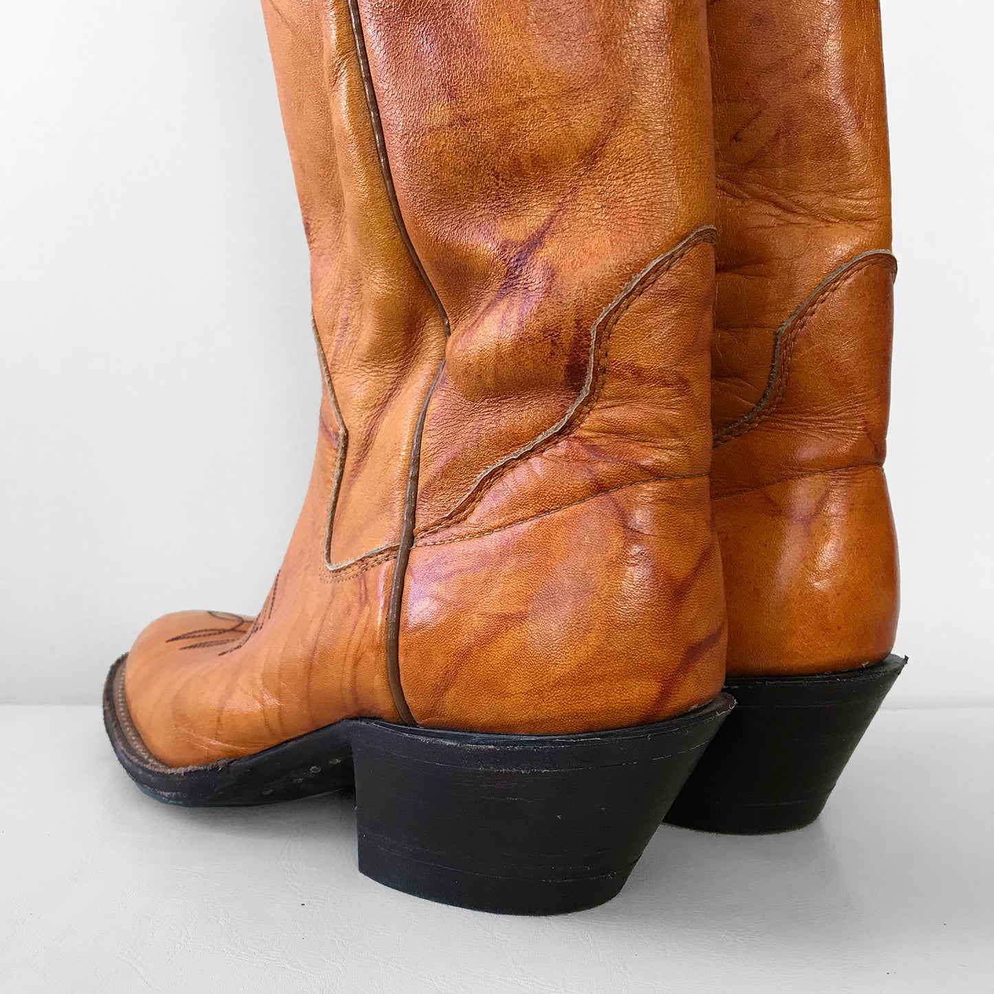 1970s Amber Knee-High South Western Leather Boots