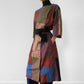 1980s Marimekko Button-Front Made in Finland Patterned Duster Dress