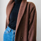 1980s - 1990s Milk Chocolate Brown Soft Alpaca Wool A-Line Dress Coat - S/M/L
