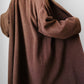 1980s - 1990s Milk Chocolate Brown Soft Alpaca Wool A-Line Dress Coat - S/M/L
