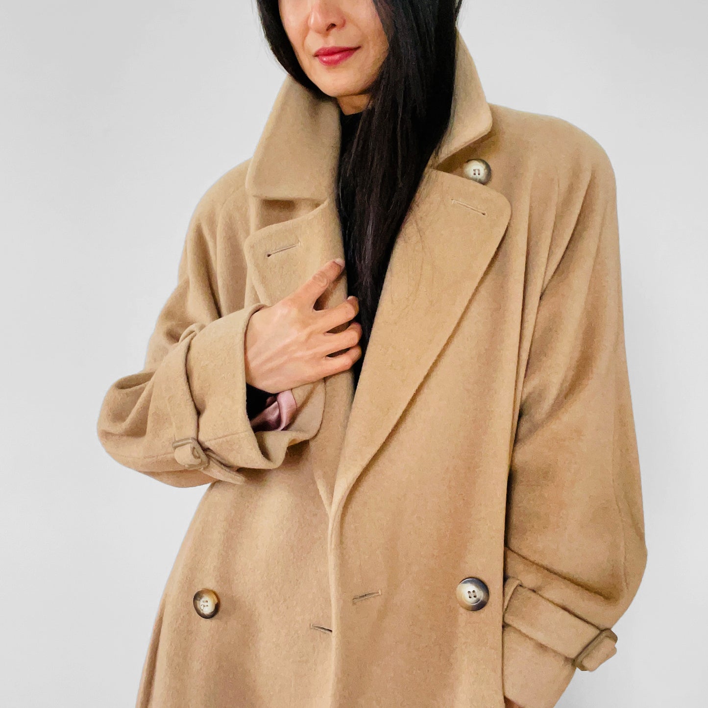 1980s Tan Camel Wool Belted Coat