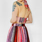 Made-By-Me 1970s Upcycled Reworked Handmade Stripe Skirt Halter-Top Hairband Set