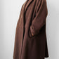 1980s - 1990s Milk Chocolate Brown Soft Alpaca Wool A-Line Dress Coat - S/M/L