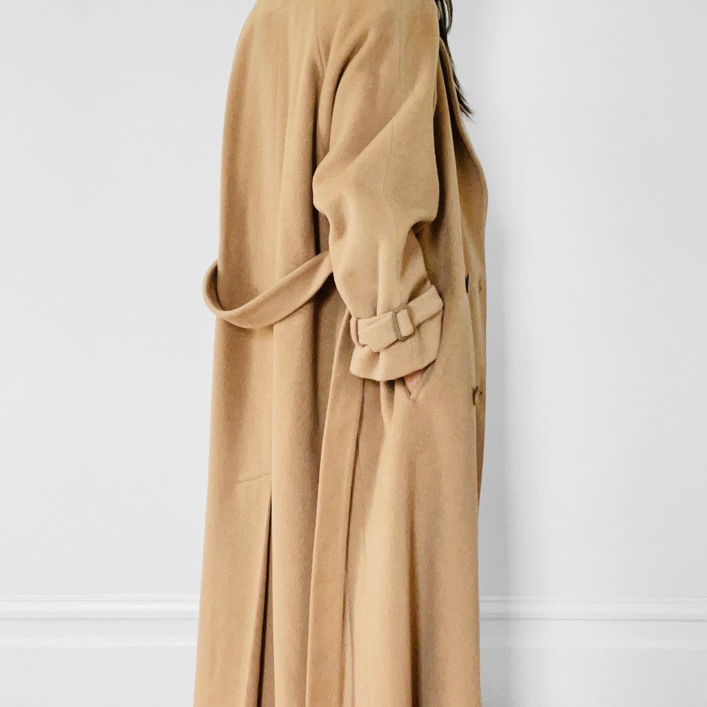 1980s Tan Camel Wool Belted Coat