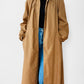 1960s - 1970s Pleated A-Line Trench Coat