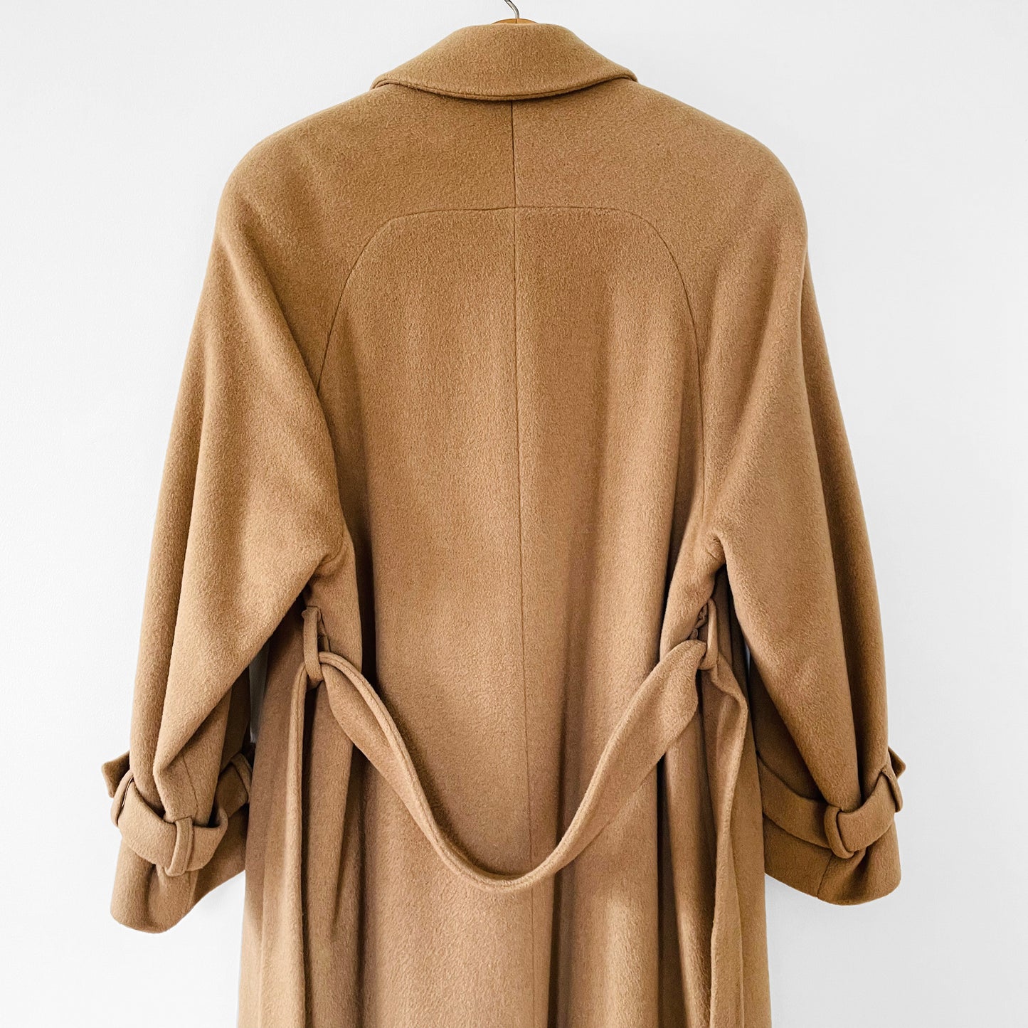 1980s Tan Camel Wool Belted Coat