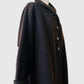 1940s Dark Brown Long Heavy Wool A-Line Dress Coat - S/M