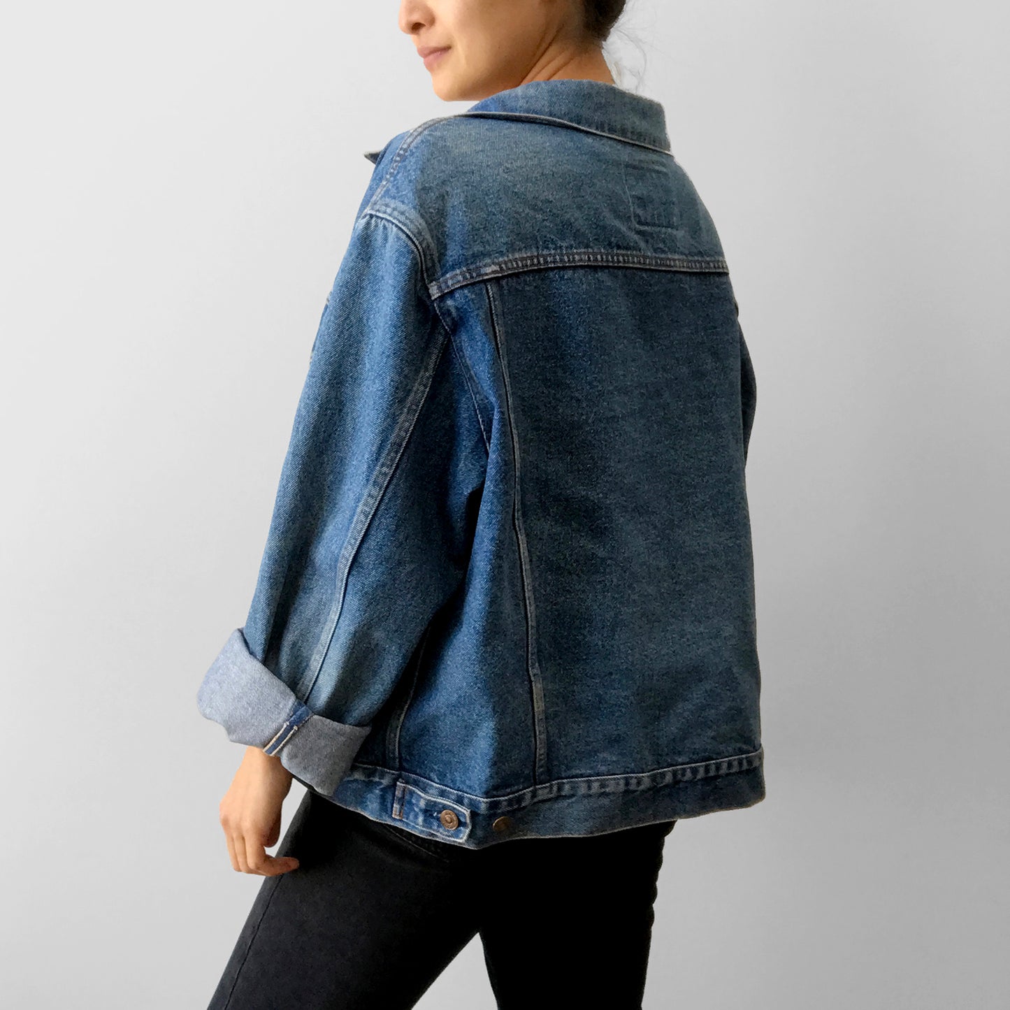 Well-Worn Soft Trucker-Style Orange-Tab Levi's Denim Jean Jacket