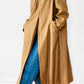 1960s - 1970s Pleated A-Line Trench Coat