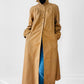 1960s - 1970s Pleated A-Line Trench Coat