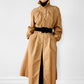 1960s - 1970s Pleated A-Line Trench Coat