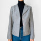 1970s Made in Canada Grey Wool Tweed Fitted Double-Button Blazer Jacket - XS/S