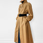 1960s - 1970s Pleated A-Line Trench Coat