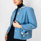 1960s Powder Blue Wool Short-Waisted Lined Jacket - XS/S