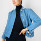 1960s Powder Blue Wool Short-Waisted Lined Jacket - XS/S