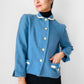 1960s Powder Blue Wool Short-Waisted Lined Jacket - XS/S