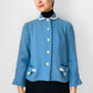 1960s Powder Blue Wool Short-Waisted Lined Jacket - XS/S