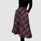 1960s Plum Plaid Wool A-line Skirt