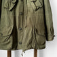 1990s Quilted Lined Corduroy Collar Olive Green Military Army Combat Jacket - Reg. M