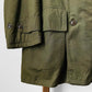 1940s - 1950s Olive Green Double Breasted Wool Lined Large Collar Army Military Field Jacket - M/L