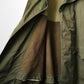 1940s - 1950s Olive Green Double Breasted Wool Lined Large Collar Army Military Field Jacket - M/L