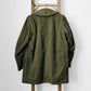 1940s - 1950s Olive Green Double Breasted Wool Lined Large Collar Army Military Field Jacket - M/L