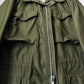 1950s Made in Canada Army Green Military Lined Zip Front Snap Button Field Jacket - M/L