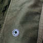 1950s Made in Canada Army Green Military Lined Zip Front Snap Button Field Jacket - M/L