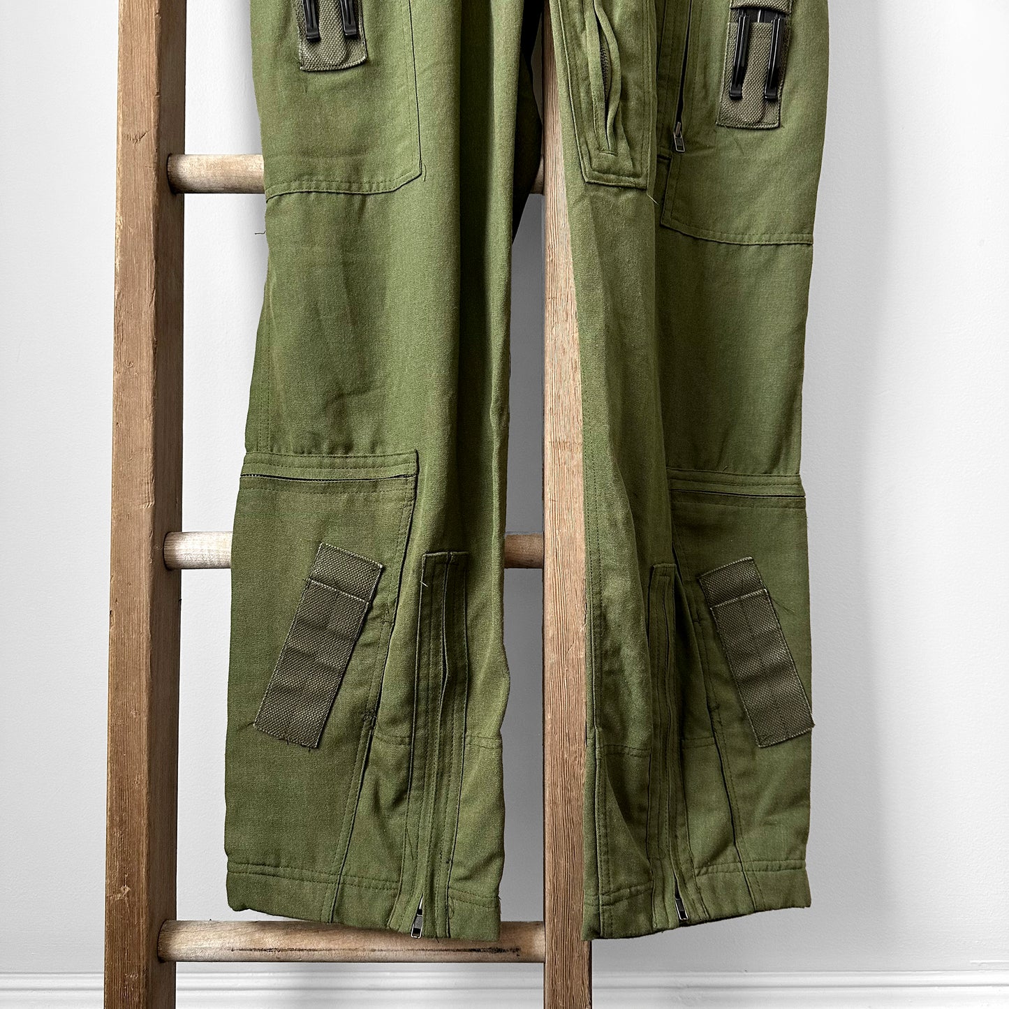 Olive Green Canadian Air Force Mid-Weight Wool Flight Jumpsuit - Approx. Sz. L/XL