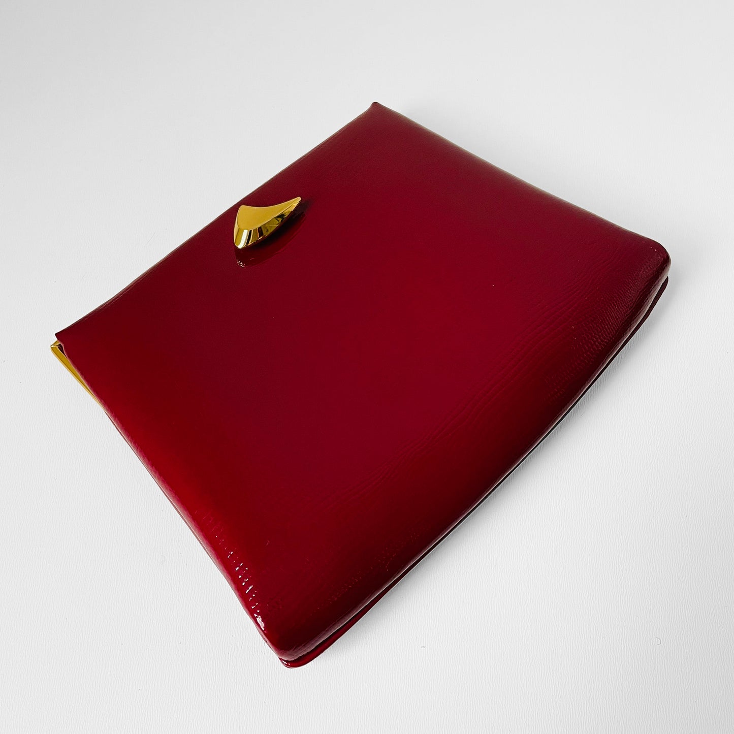 1960s Red Faux-Leather Evening Bag Clutch