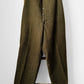 1950s Authentic Olive Green Maritime Pant Mfg. Co. Ltd. Wool High-Waisted Button Fly Military Trouser Pants - Sz.3 - 31/32