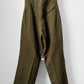 1950s Authentic Olive Green Maritime Pant Mfg. Co. Ltd. Wool High-Waisted Button Fly Military Trouser Pants - Sz.3 - 31/32