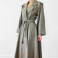 1960s Holt Renfrew Virgin Wool Belted Trench Coat