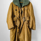 1950s Canadian Military Shearling Canvas Heavy Belted Cold Weather Jacket - Sz.39