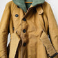 1950s Canadian Military Shearling Canvas Heavy Belted Cold Weather Jacket - Sz.39