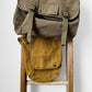 1950s US Army Pea Green Structured Well-Worn Distressed Canvas Crossbody Military Field Satchel